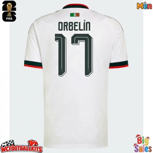 Mexico Orbelin Pineda #17 Replica Away Stadium Shirt World Cup 2026 Short Sleeve